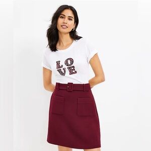 Loft belted patch pocket skirt (8)